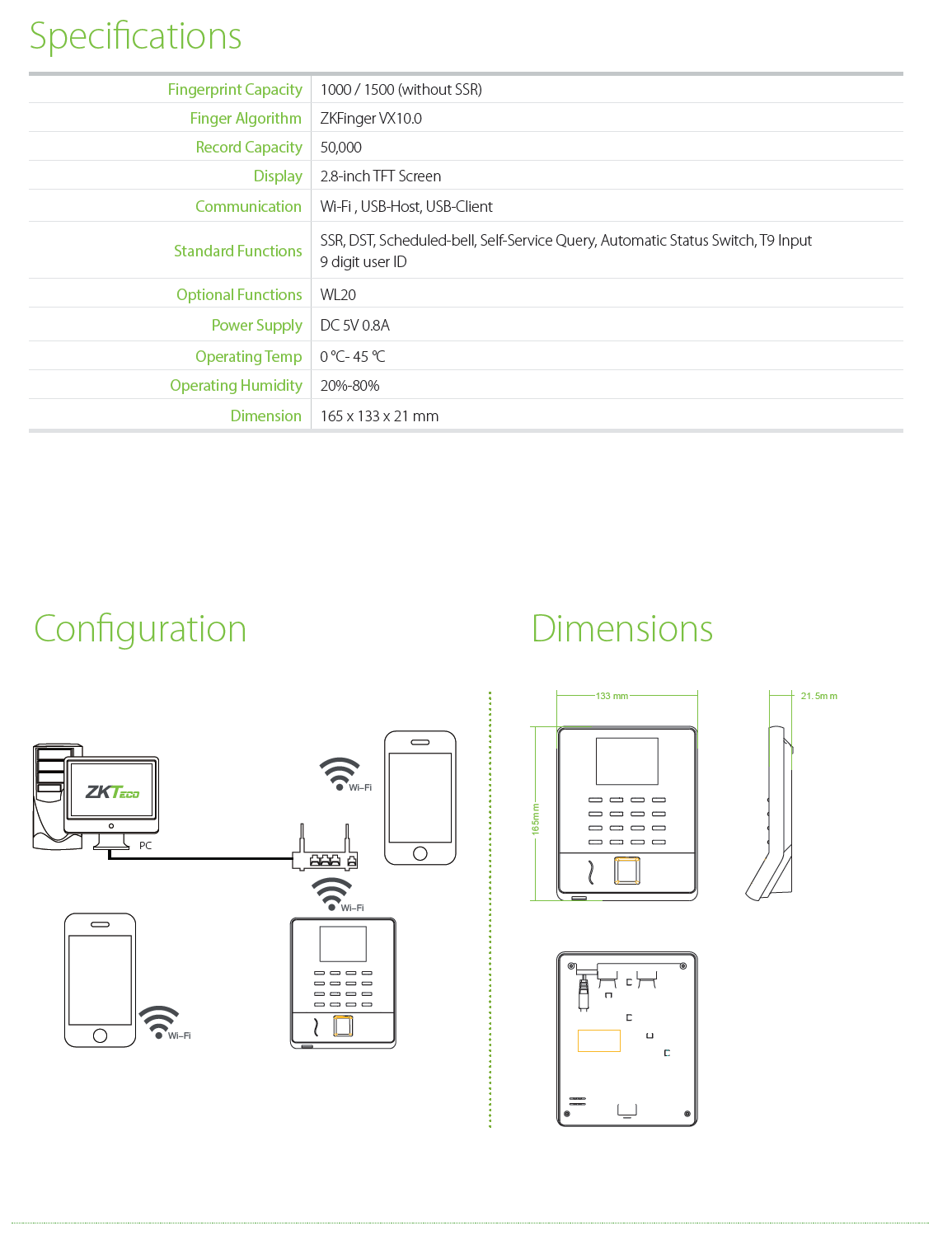 Fingerprint time attendance systems